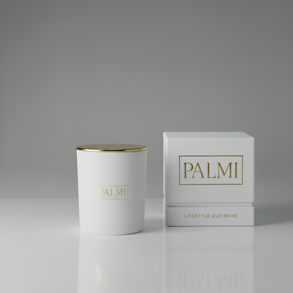 Vanilla & Coconut – Luxus Duftkerze im Zylinder-Glas | PALMI