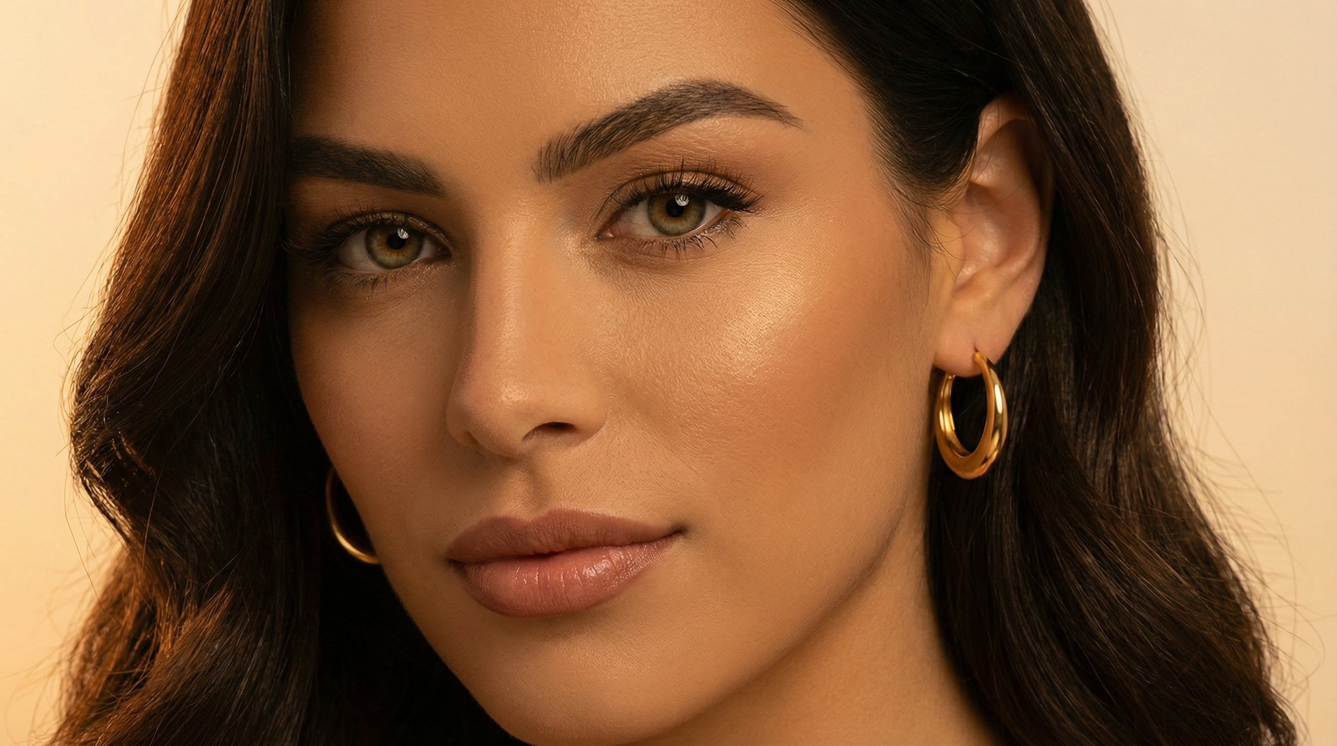 PALMI Goldene Creolen – 925 Silber | 18K Vergoldung