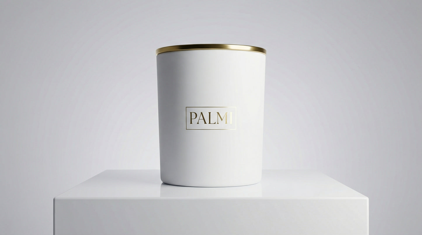 Vanilla & Coconut – Luxus Duftkerze im Zylinder-Glas | PALMI