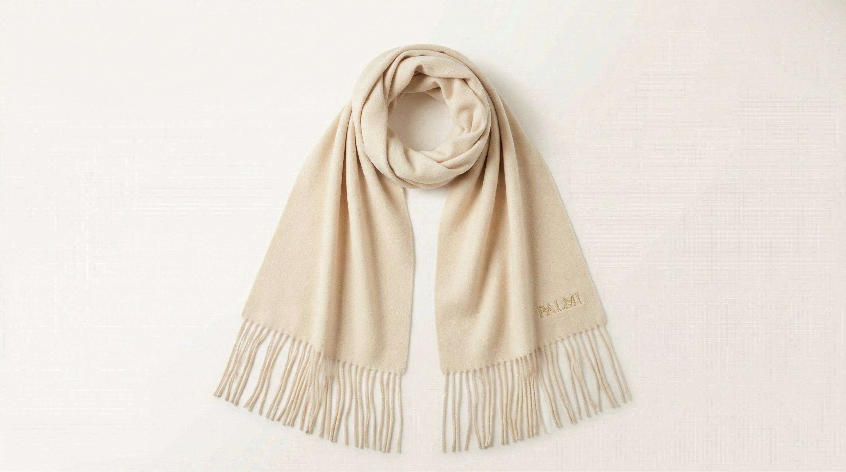 PALMI Cashmere Scarf – 100 % Kaschmir | Cream White