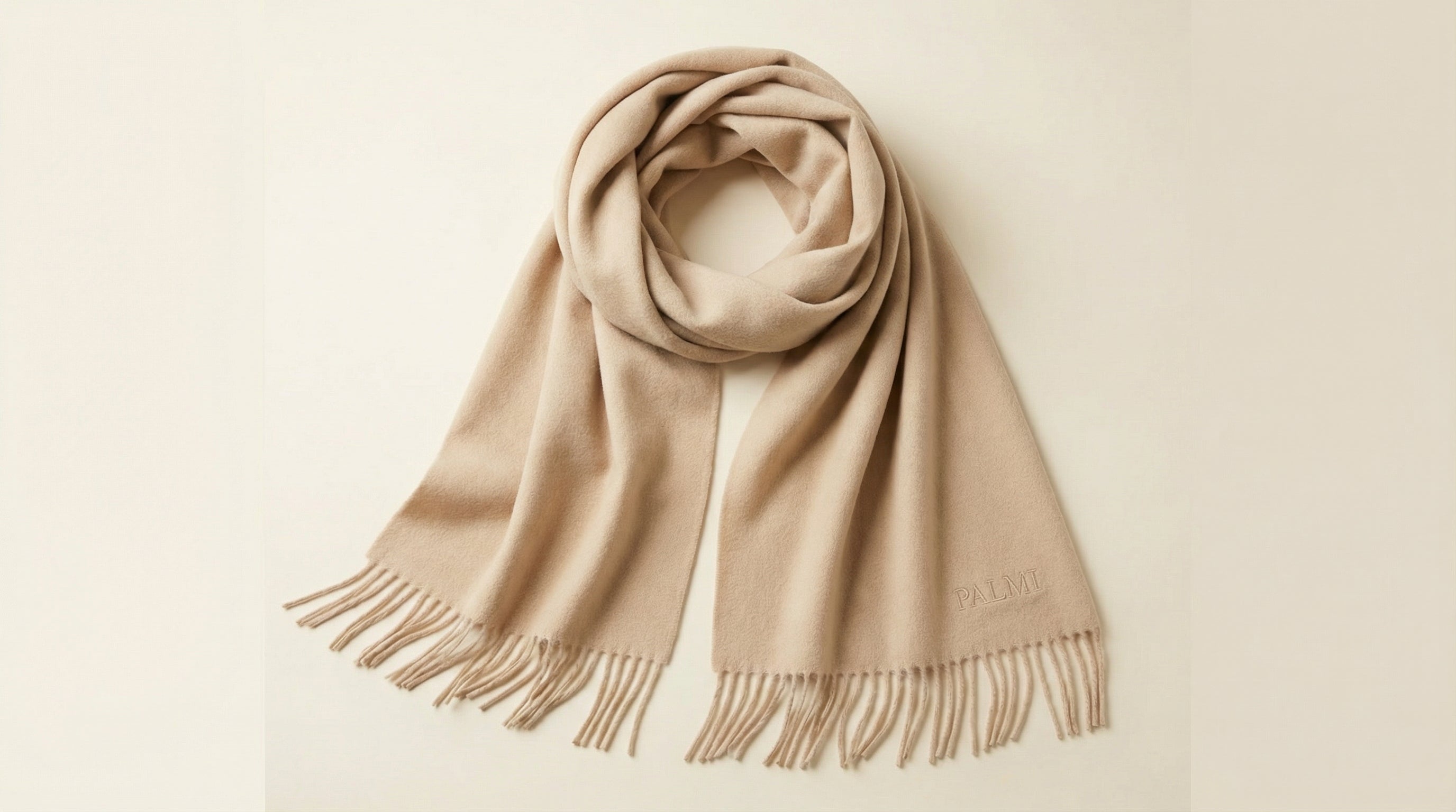 PALMI Cashmere Scarf – 100 % Kaschmir | Warm Beige