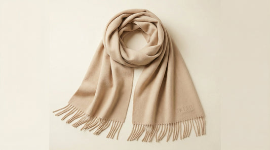 PALMI Cashmere Scarf – 100 % Kaschmir | Warm Beige