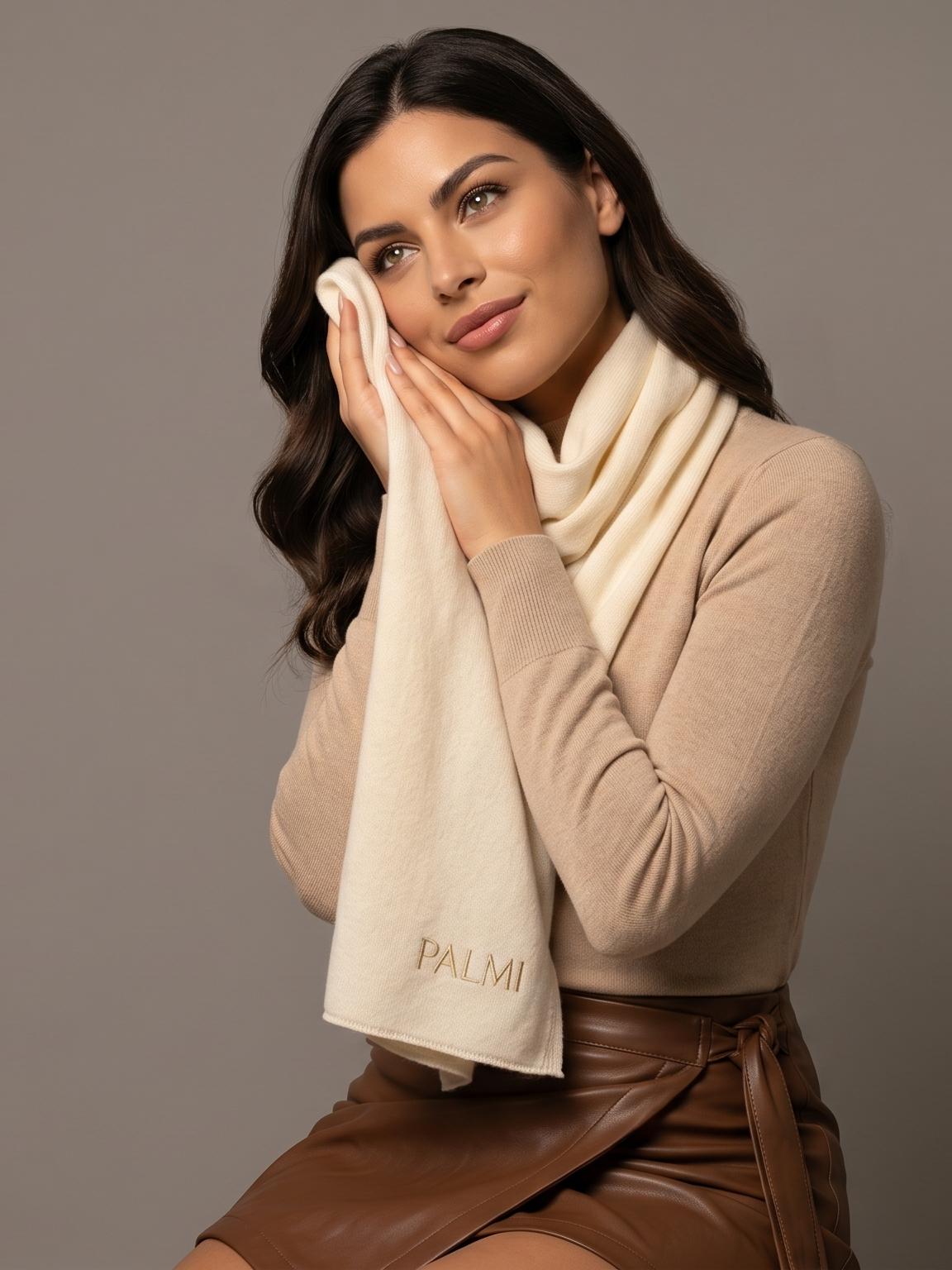 Kaschmirschal Creme – Made in Italy