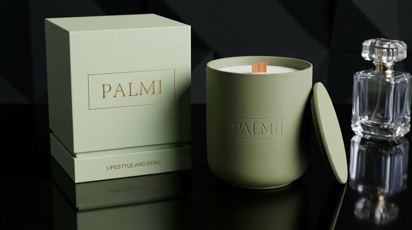 Lime & Citrus – Keramik Luxus Duftkerze mit Holzdocht von PALMI