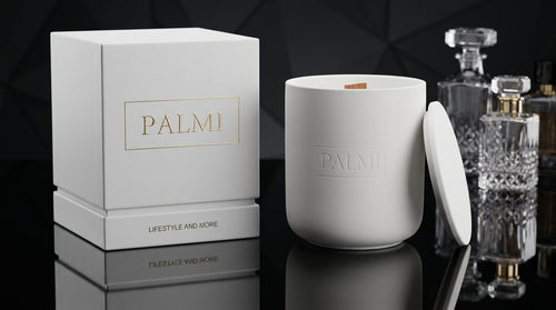 Calm Coconut – Keramik Luxus Duftkerze mit Holzdocht | PALMI