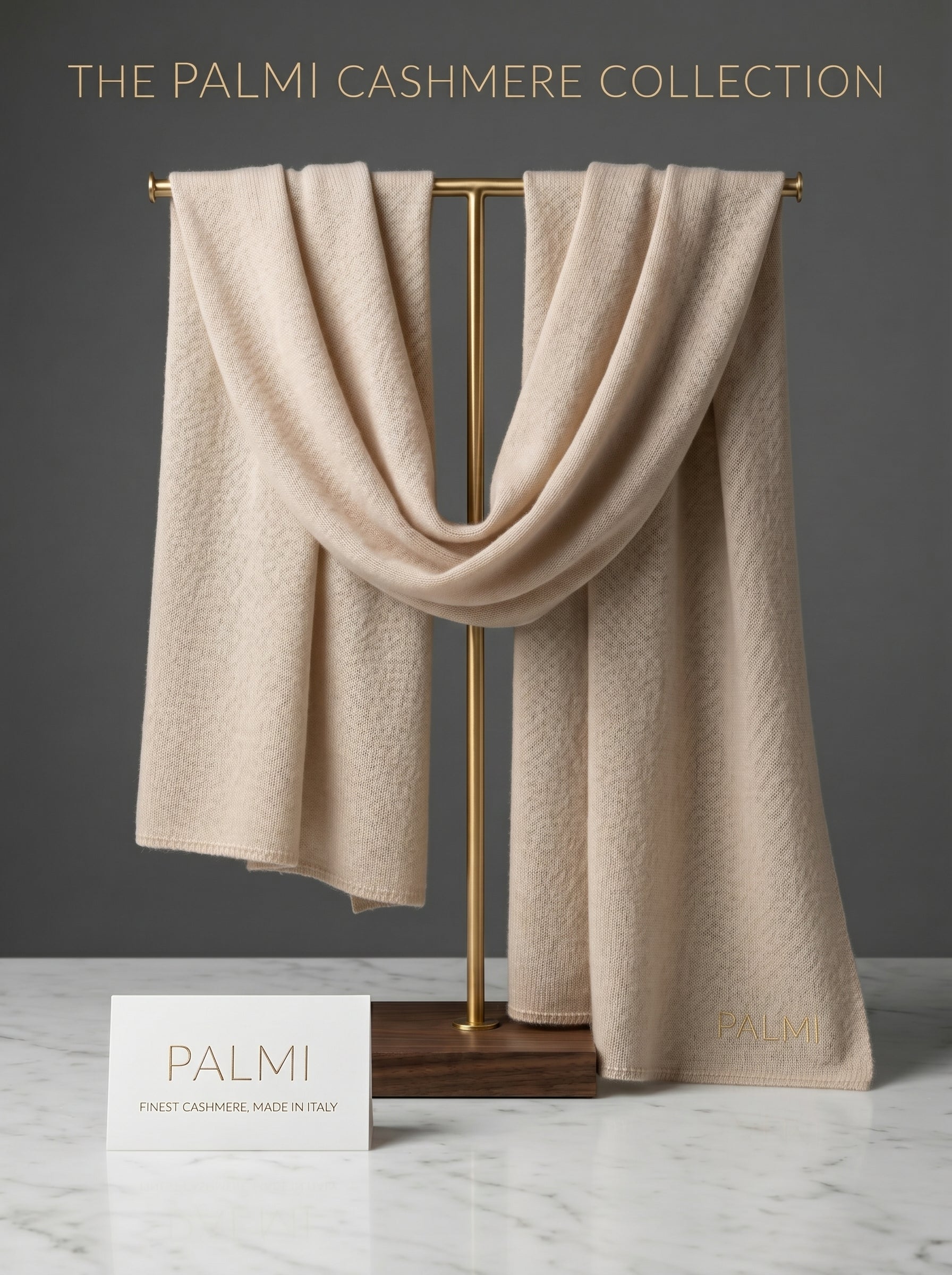 Kaschmirschal Beige – Made in Italy